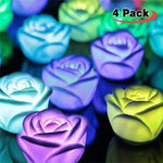 4 Pcs Colorful Changing LED Rose