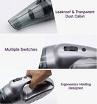 Car Vacuum Cleaner High Power Handheld Vacuum Cleaner - 120W 4500bar LED Light With 19.5 inches Power Cord Wet/Dry Use.