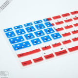 2 Pcs American Flag MacBook (13\" \/ 15\" \/ 17\" ) Silicone Keyboard Cover