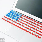 2 Pcs American Flag MacBook (13\" \/ 15\" \/ 17\" ) Silicone Keyboard Cover