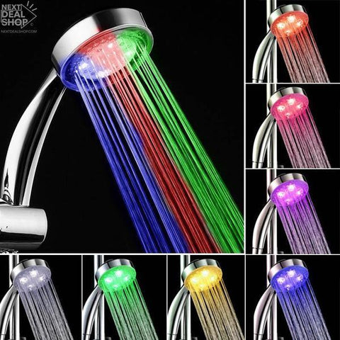 Color Changing LED Shower Head (No Battery \/ Electricity Needed)